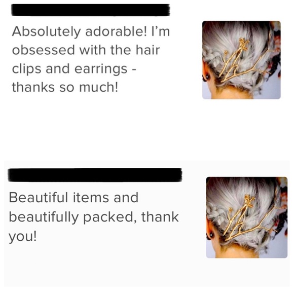 🍋2/$30 New Anthro Lil’ Twig Barrettes (Set of 3) - Picture 5 of 5